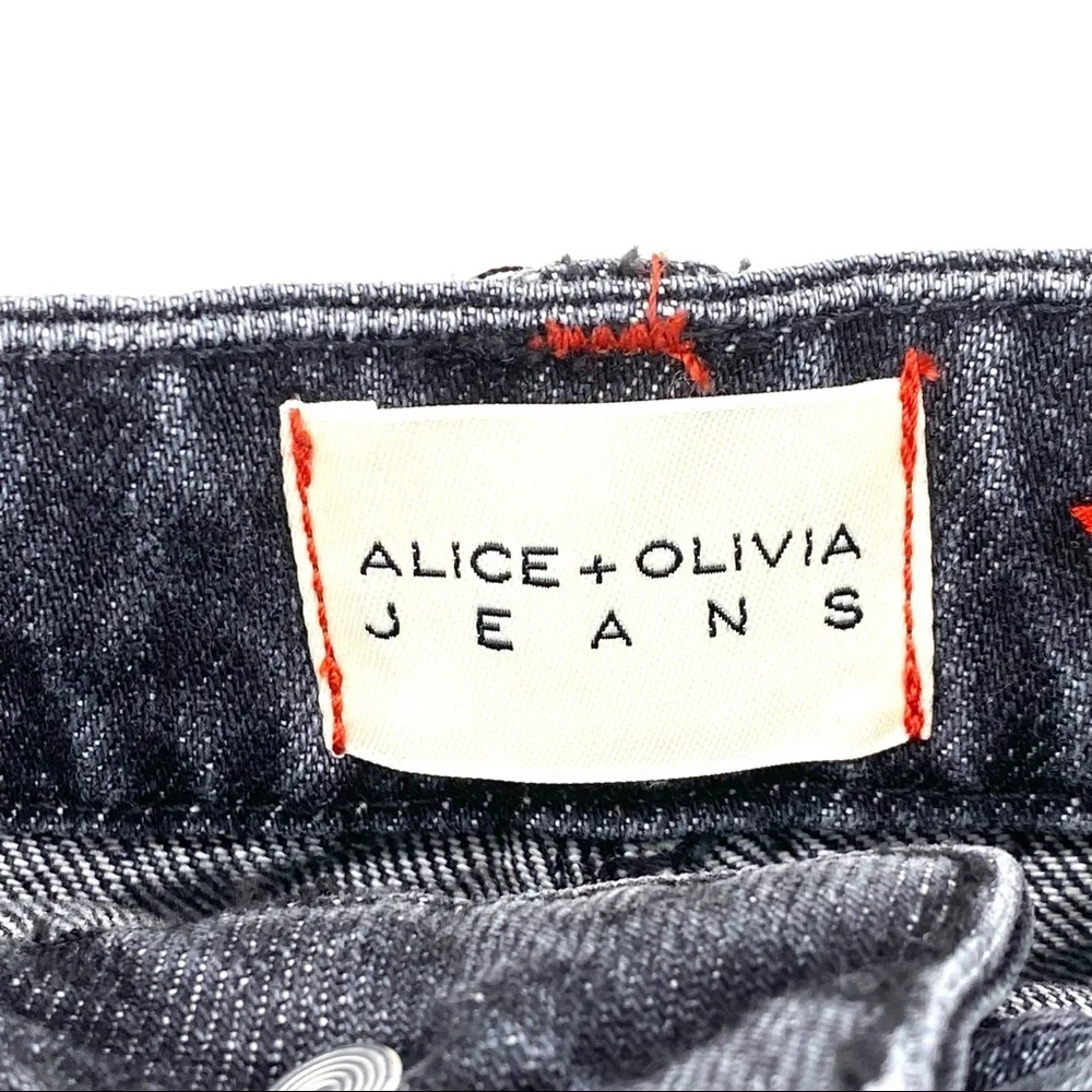 Alice + Olivia Women's Ripped Jean Skirt - 29